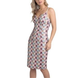 Black Halo Sequin Amorie Dress in Confetti